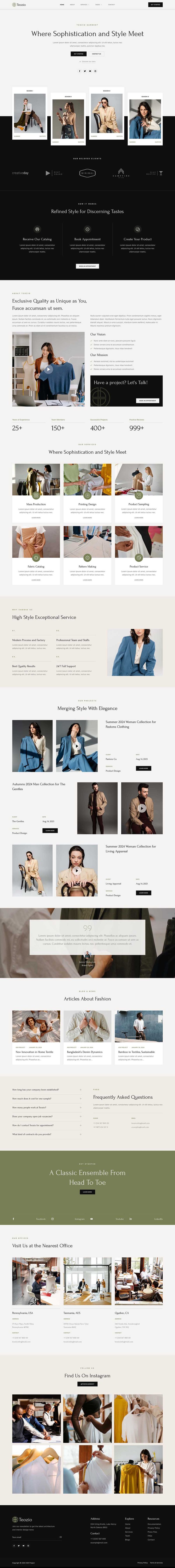 Home — Teozio - Garment & Textile Industry Elementor Template