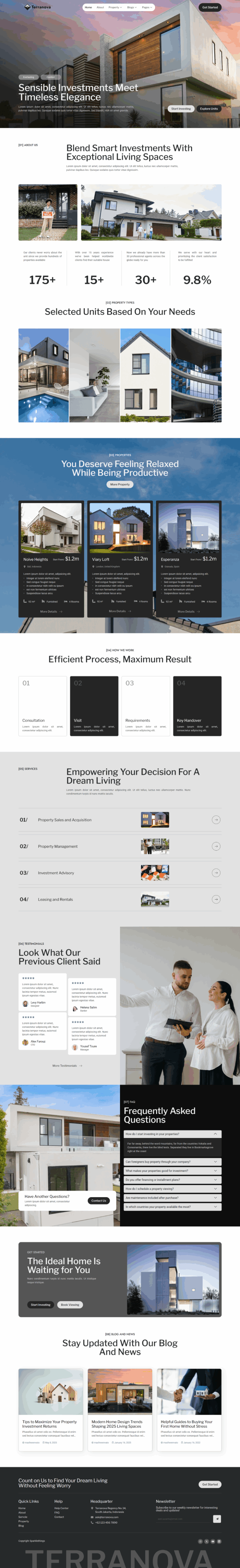 Homepage — Terranova - Real Estate and Property Elementor Template