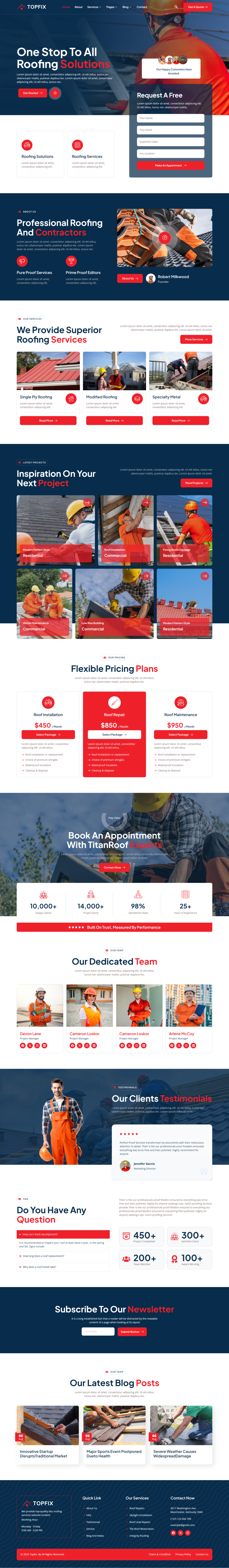 Home — Topfix - Roofing Services Elementor Template