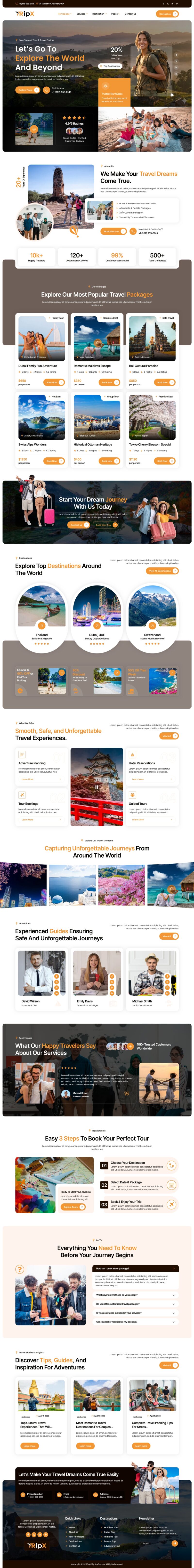 Home 01 — Tripx - Tour & Travel Booking Agency Elementor Template
