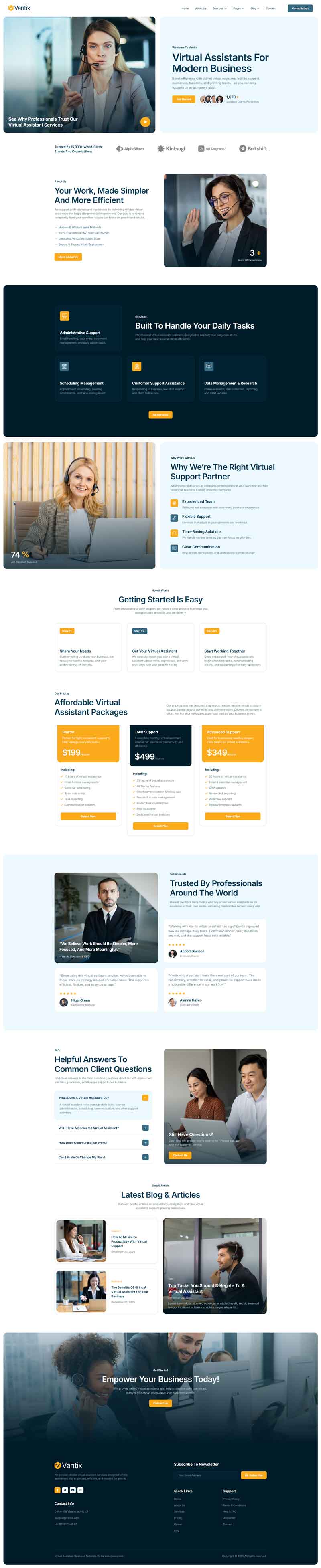 Home — Vantix - Virtual Assistant Elementor Template