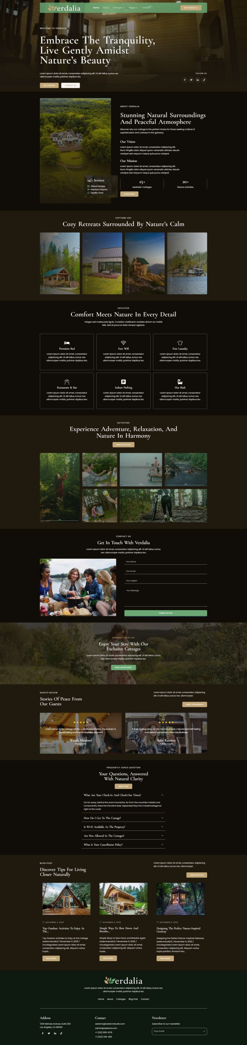 Home — Verdalia - Nature Cottage Elementor Template