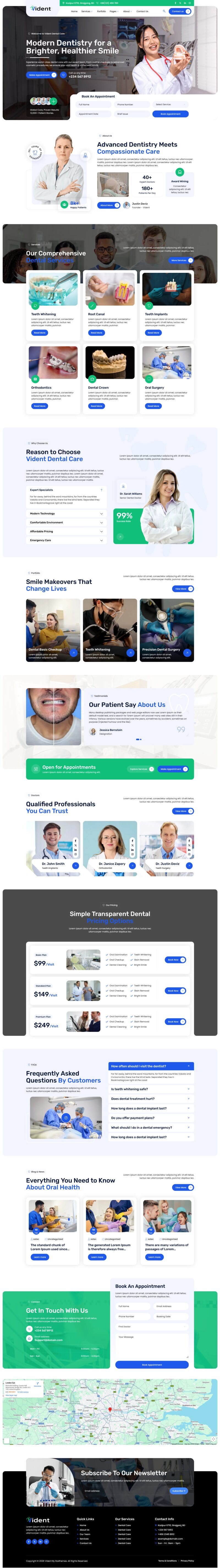 Home — Vident - Dentist & Dental Care Elementor Template
