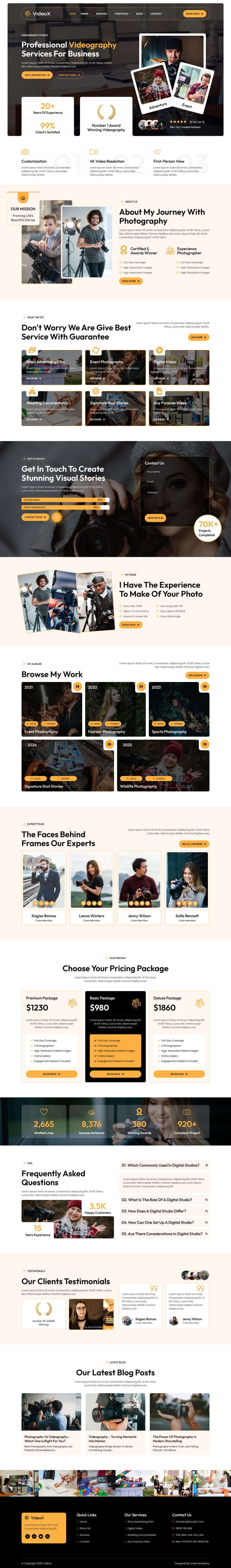 Home — Videox - Photography & Videography Services Elementor Template
