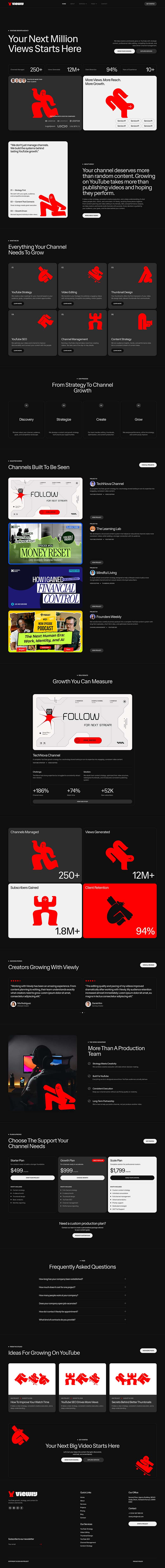 Home — Viewly — YouTube Management Agency Elementor Template