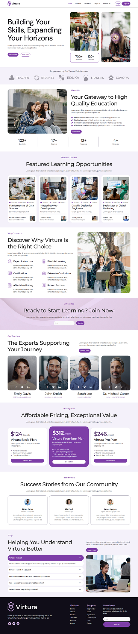 Home — Virtura - Online Course & Education Elementor Template
