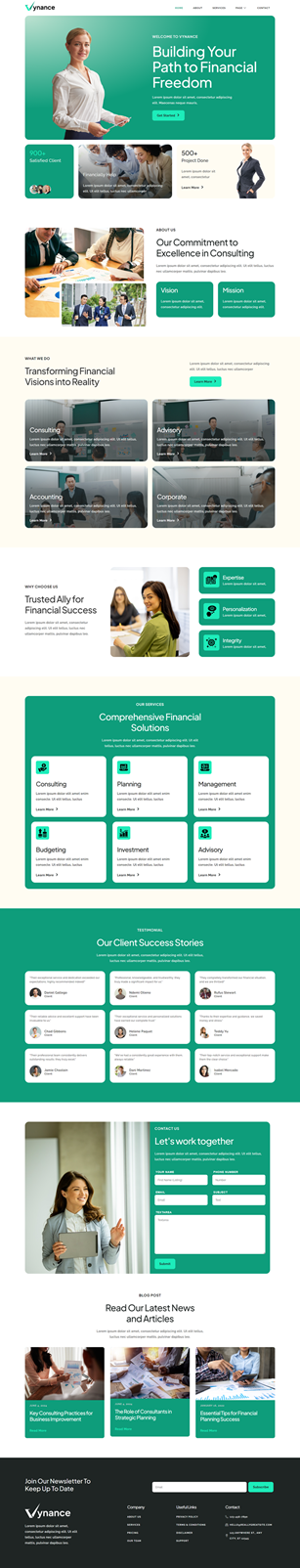 Home — Vynance - Finance & Business Consulting Elementor Template