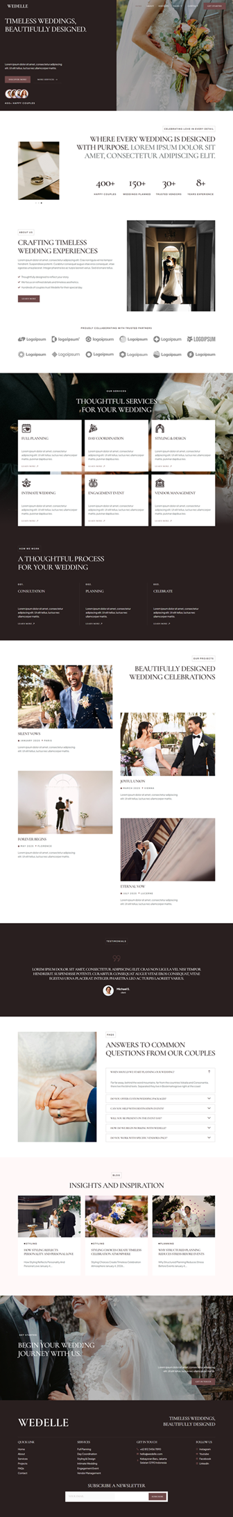 Home — Wedelle - Wedding & Wedding Planner Elementor Template