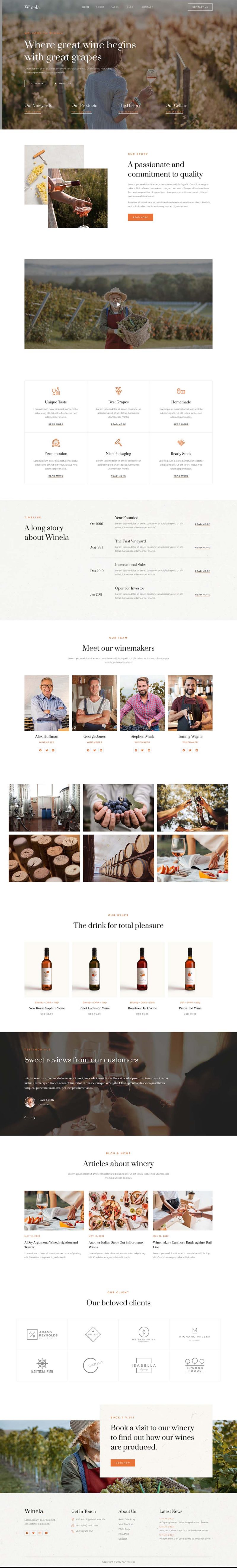 Home — Winela - Wine and Vineyard Elementor Template