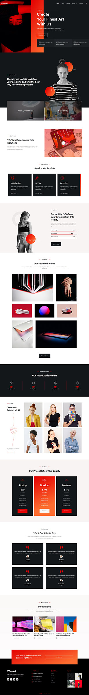Home — Woki - Creative Agency Elementor Template