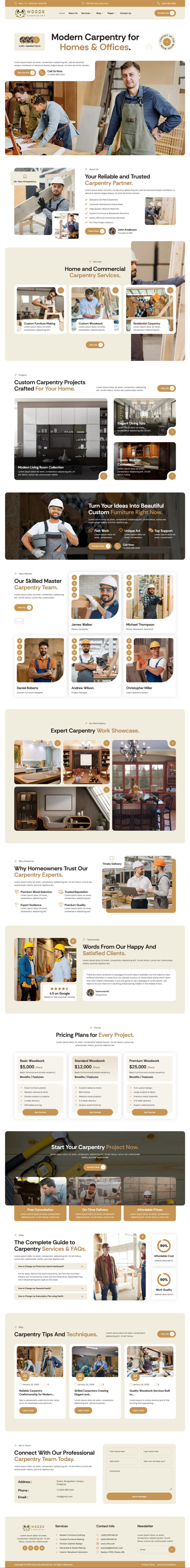 Home — Woodx - Carpentry & Woodworking Elementor Template