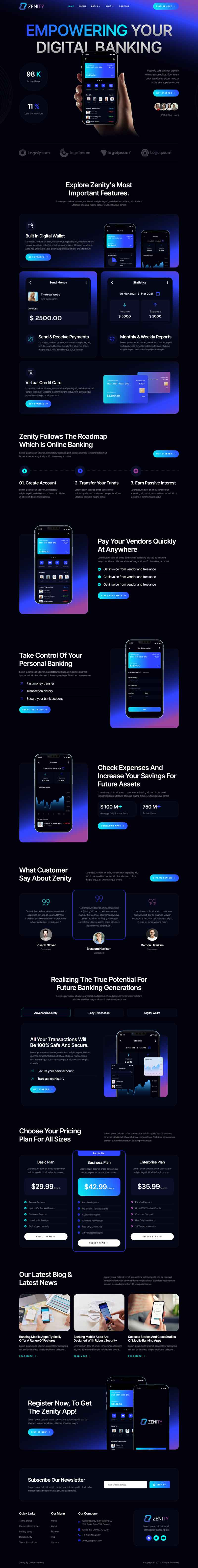 Home — Zenity – Mobile App Landing Page Elementor Template