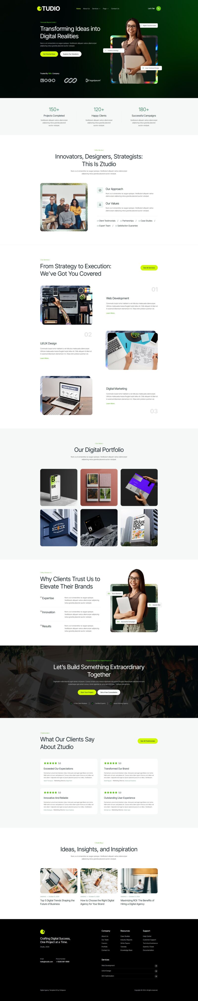 Home — Ztudio - Digital Agency Elementor Template